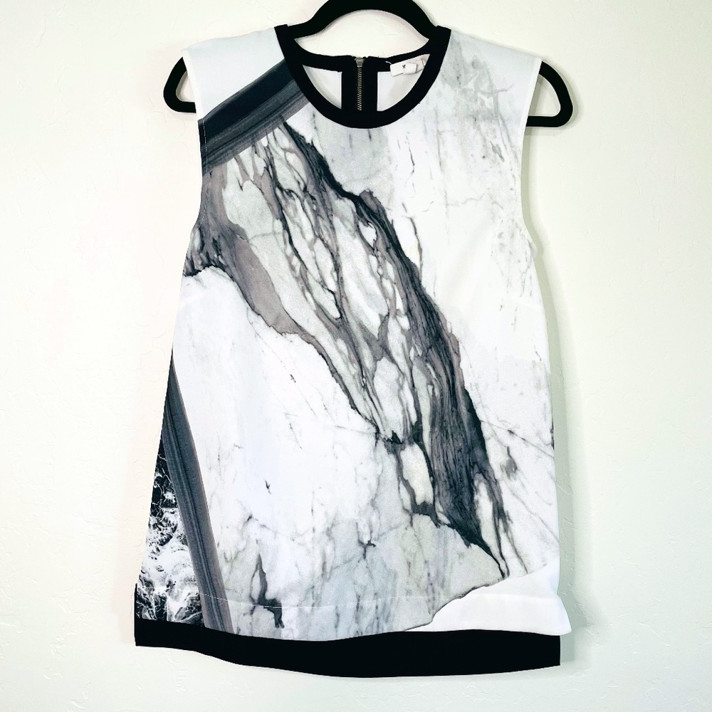 Helmut Lang Black & White Abstract Tank